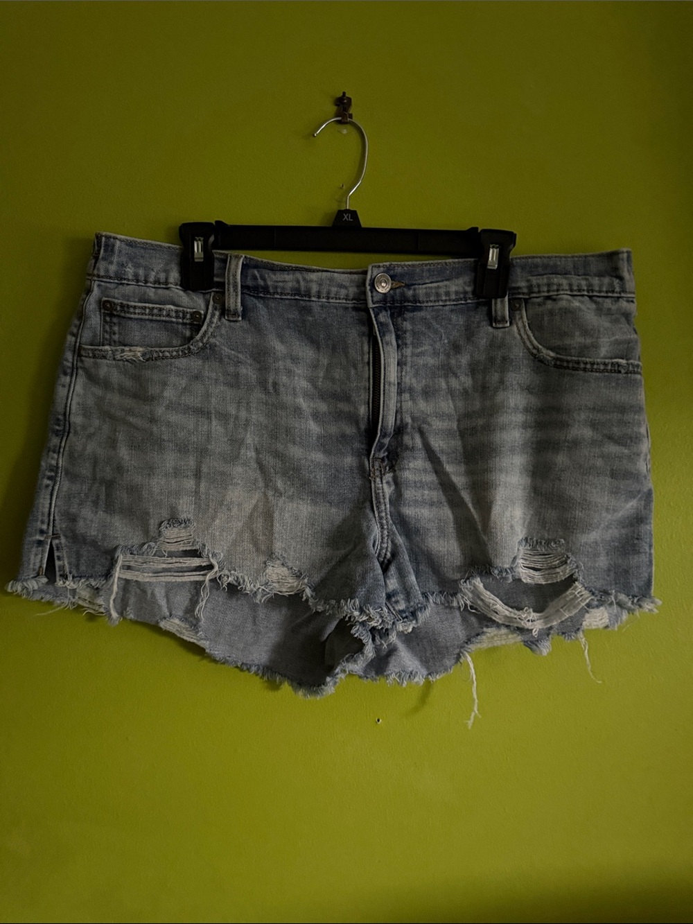 Aerie Factory Distressed Denim Jean Shorts Size XL